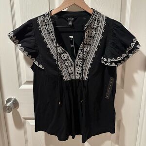 Ralph Lauren top- Black , Size Large NWT
